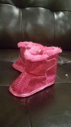 Baby pink boots