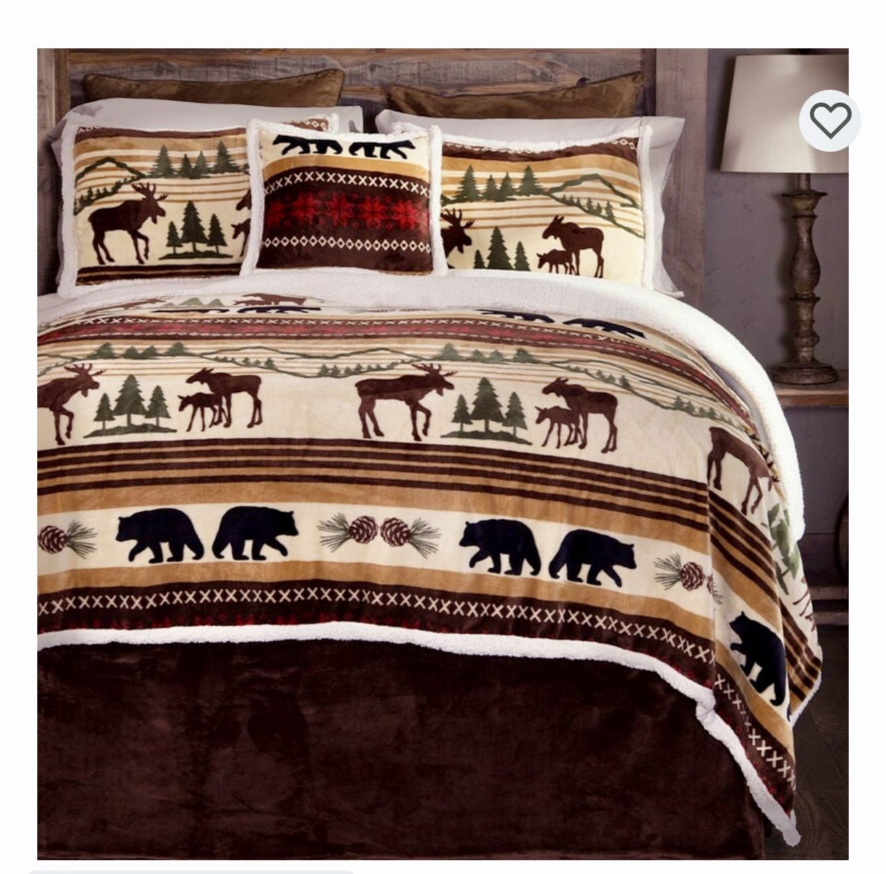 Hinterland 4 pc Sherpa King Bedding Set by Carstens