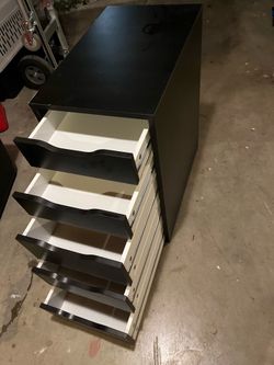 IKEA Alex 5-Drawer Unit Black