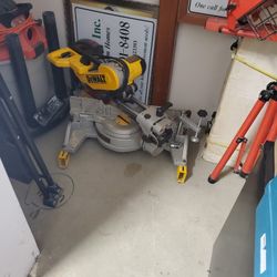 Dewalt 12" Dbl Bevel Compound Miter Saw With Stand And 1.8 HP Compressor 