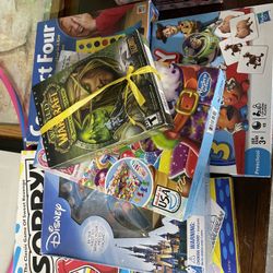 Candyland World War Craft Disney Pop-Up Sand Art Sorry Connect Four And Toy Story Memory Bunco Board Games $10 each