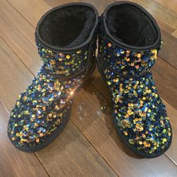 UGG Boots Women's 5 Stellar Sequin Multicolor Classic Short Pull On