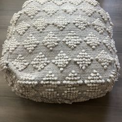 Gray Pouf 