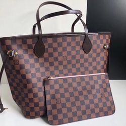 Louis Vuitton Damier Ebène Canvas Tote Bag Shopper Mother Bag