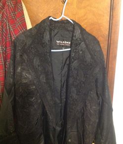 Women's leather jacket interesting one at that! Medium