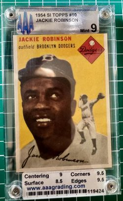 1954 Jackie Robinson Si Topps Baseball Card Mint 9