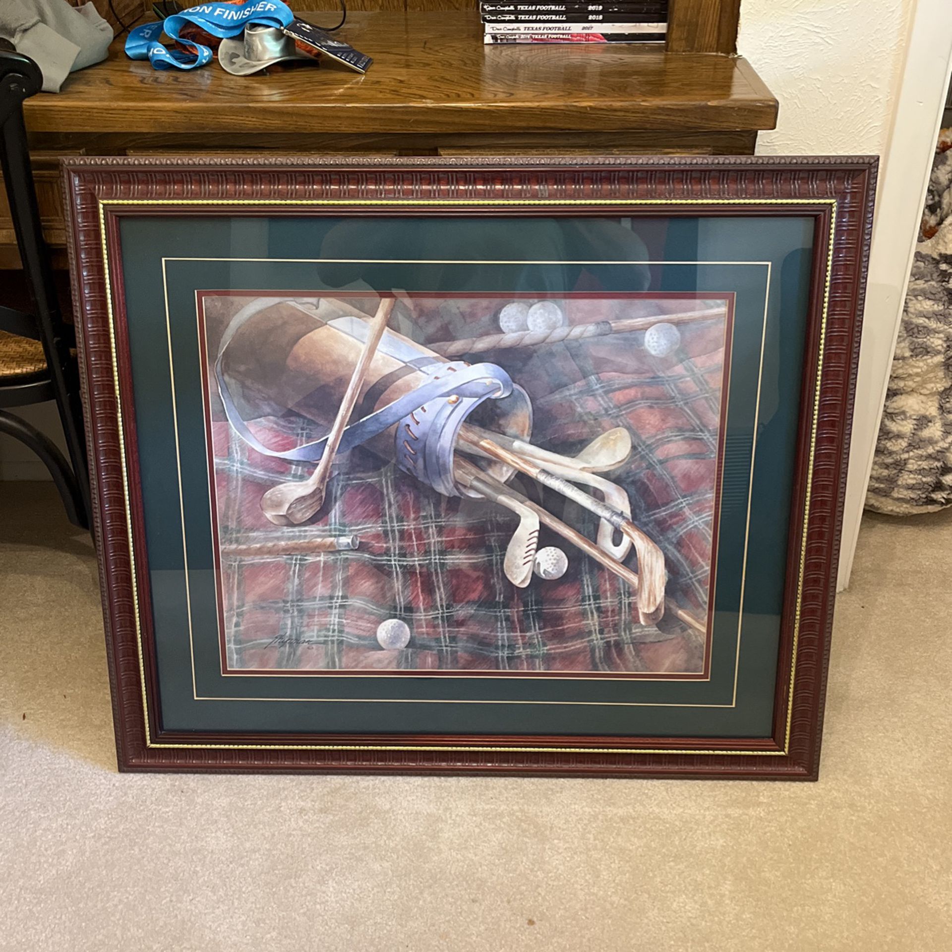 Framed Golf Club Picture
