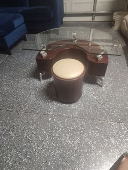 Glass coffee table