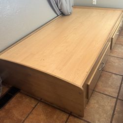XL Twin Size Captain Real Wood Bed W/ Drawers 
