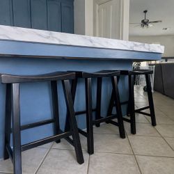 Espresso Colored Bar Stools (Set of 3) – Modern + Sturdy