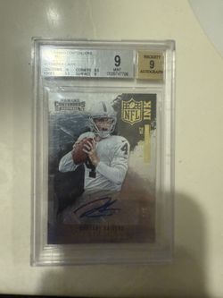 Derek Carr On Card Auto Graded