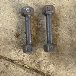 (2) 3 Pound Dumbbells 