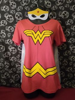 Wonder woman costume shirt and mask