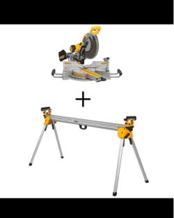 DEWALT 12” Sliding Compound Miter Saw + Heavy-Duty Stand – LIKE NEW – m
