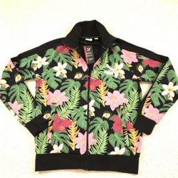 Puma Found Fashion Brand New T7 Full Zip Track Jacket Mens Large Floral.