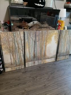 3-Panel Forest Canvas Wall Art Set