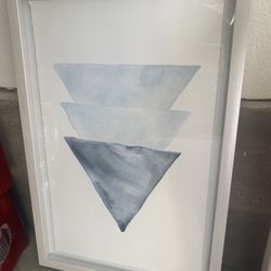 Parvez Taj Triangles Overlap Framed Wall Art, 16" x 24"