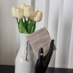 14k White Gold Plated Ring With Mother Of Pearl Size 6