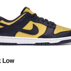 NIKE DUNK LOW MICHIGAN SIZE 13 Brand New OG ALL