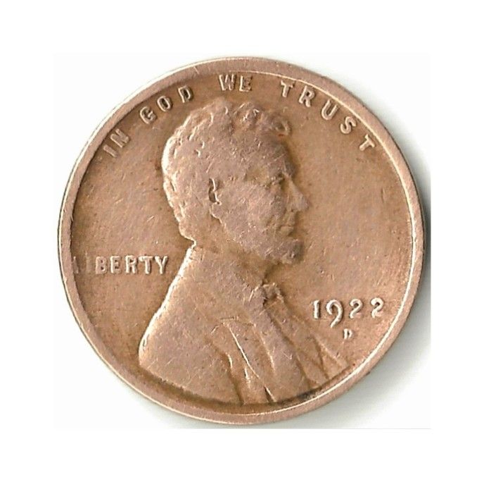1922-D 1¢ LINCOLN WHEAT CENT COIN, SEMI-KEY DATE, LOW-MINTAGE PENNY!