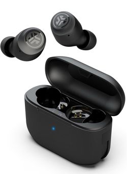 JLab Go Air Pop True Wireless Bluetooth Earbuds + Charging Case, Black, Dual Connect, IPX4 Sweat Resistance, Bluetooth 5.1 Connection, 3 EQ Sound Sett