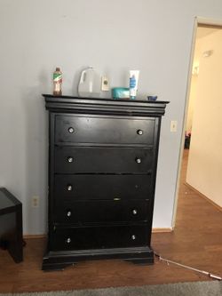 2 black dressers