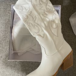 White Cowboy Boots Women 