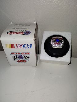 Ring Nascar 400 Auto Club Speedway Race Silver Racing Ring size 10