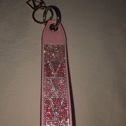 VS pink wristlet key chain