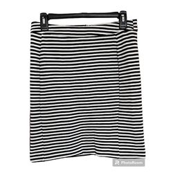 41 Hawthorn Striped Striped Pencil Skirt Stretch Mini Black/White Sz S