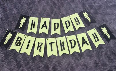Billie eilish inspired birthday banner