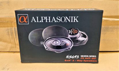 Alphasonik Car Speaker Set 6x9" 3-Way Coaxial Speakers 210 Watts NS693 🚨 Payment Options Available 🚨 No Credit Needed 🚨