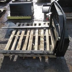 Skid Steer Fork Attachment 5' Hydraulic Adjustable  New