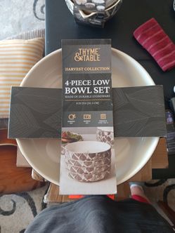 Thyme&Table 4 piece Low Bowl Set