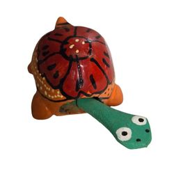 handpainted Mexican knodder turtle 1"