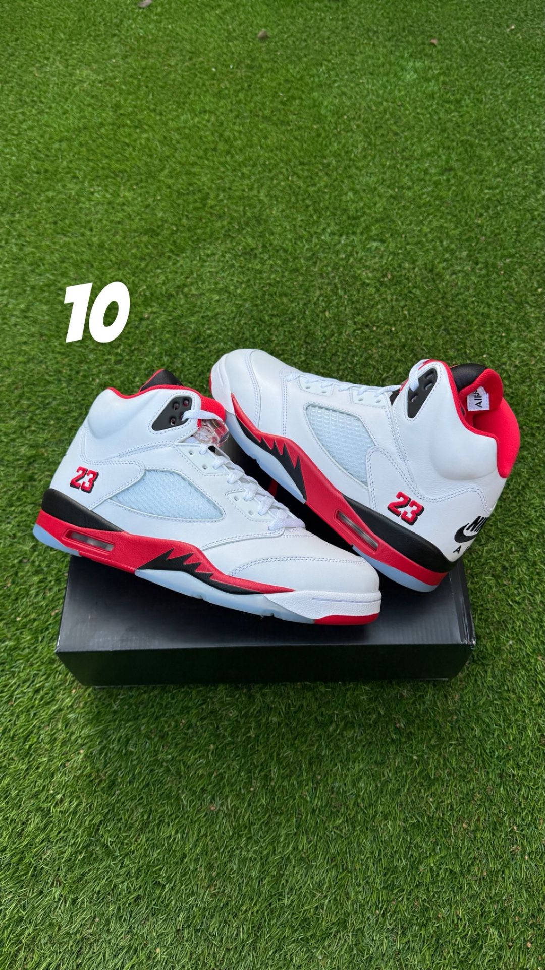 jordan 5 fire red size 10