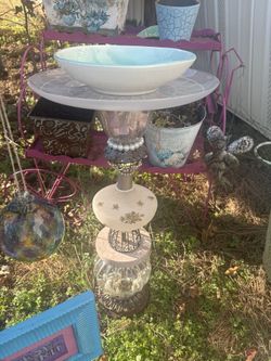Handmade Birdbath 