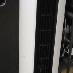 2 Fans WHITE AND BLACK Lasko Oscillating All Season Tower Fan and Space Heater in One