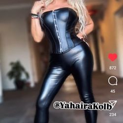 Faux Leather Corset Vest Sizes S to XL