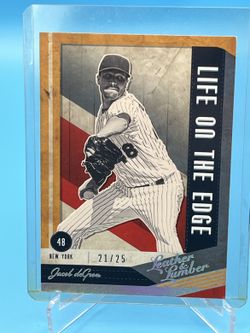 Jacob deGrom 2019 Panini Leather & Lumber Life on the Edge Die-Cut /25