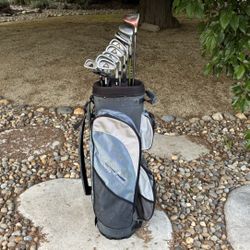 Lynx Oversize Golf Set (TaylorMade Driver+Adams 3w+Adams 2hybrid+3i-pw+sw+putter+bag)