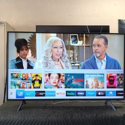 55 inch samsung 4k smart tv really nice tv comes with remote control shows great picture works perfect guaranteed