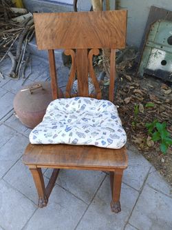 Vintage wooden rocking chair