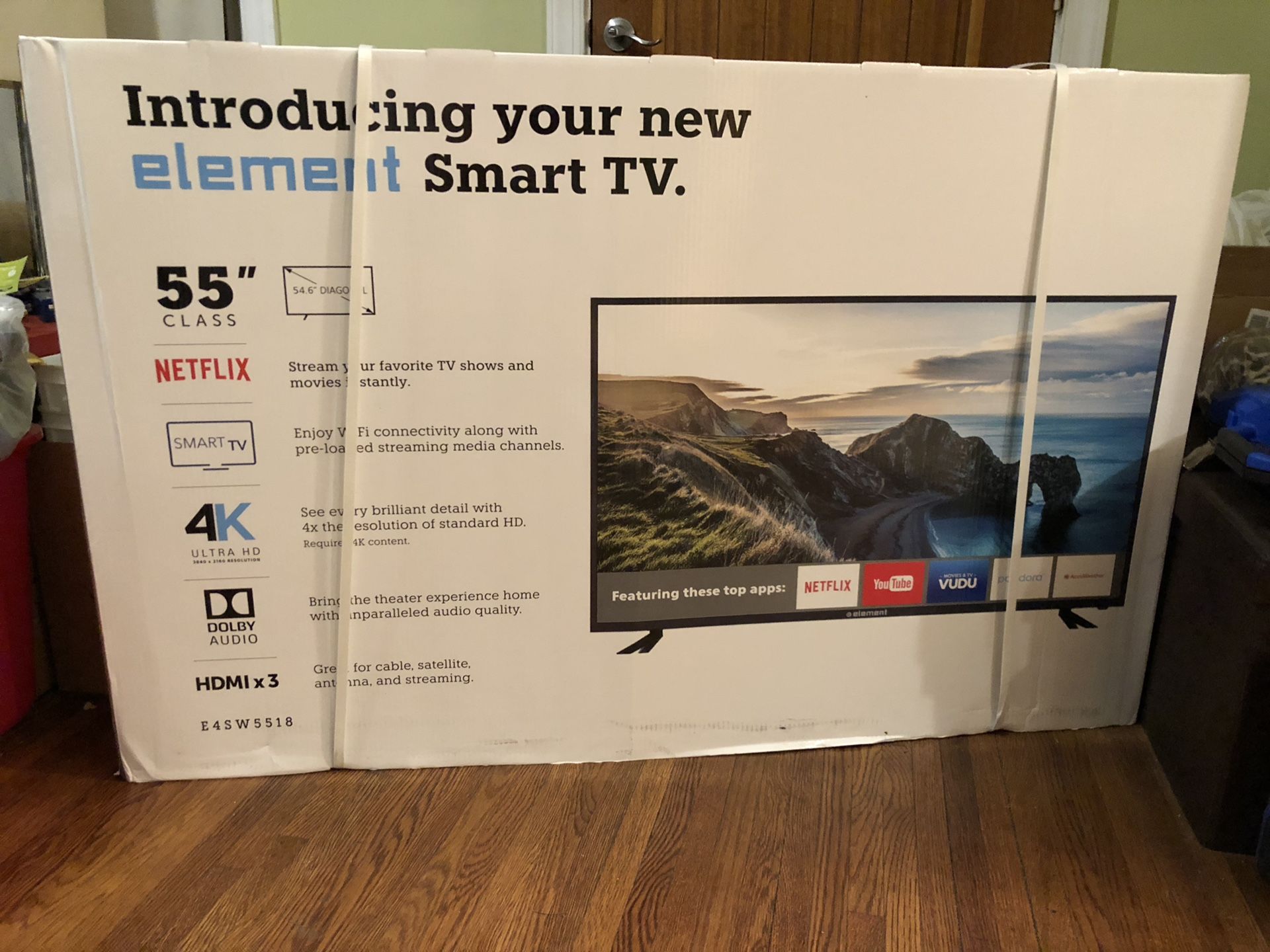 ELEMENT 55" Class 4K (2160P) UHD Smart LED TV (E4SW5518)