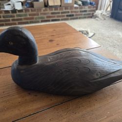 Hand Crafted Wooden Decoy Duck 