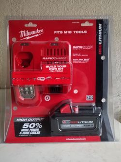 Milwaukee M18 Rapid Charger & 8.0 High Output Battery Kit. $170