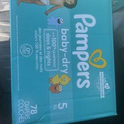 Pampers Baby Dry.  Size 5