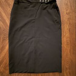Nordstrom Halogen Lined Black Pencil Skirt  Medium