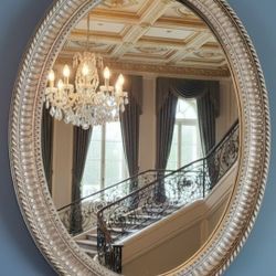 Classic Oval Silver Mirror 31 x 22