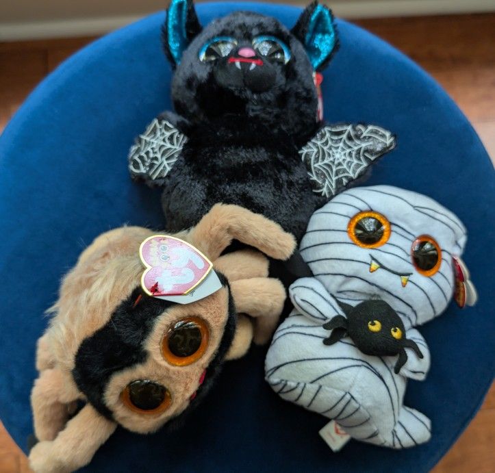 Lot Of 3 Halloween TY Beanie Boos Plushies